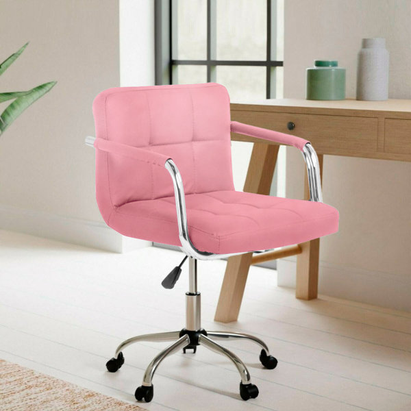 Latitude Run Achan PU Leather Office Desk Chair Wayfair.co.uk